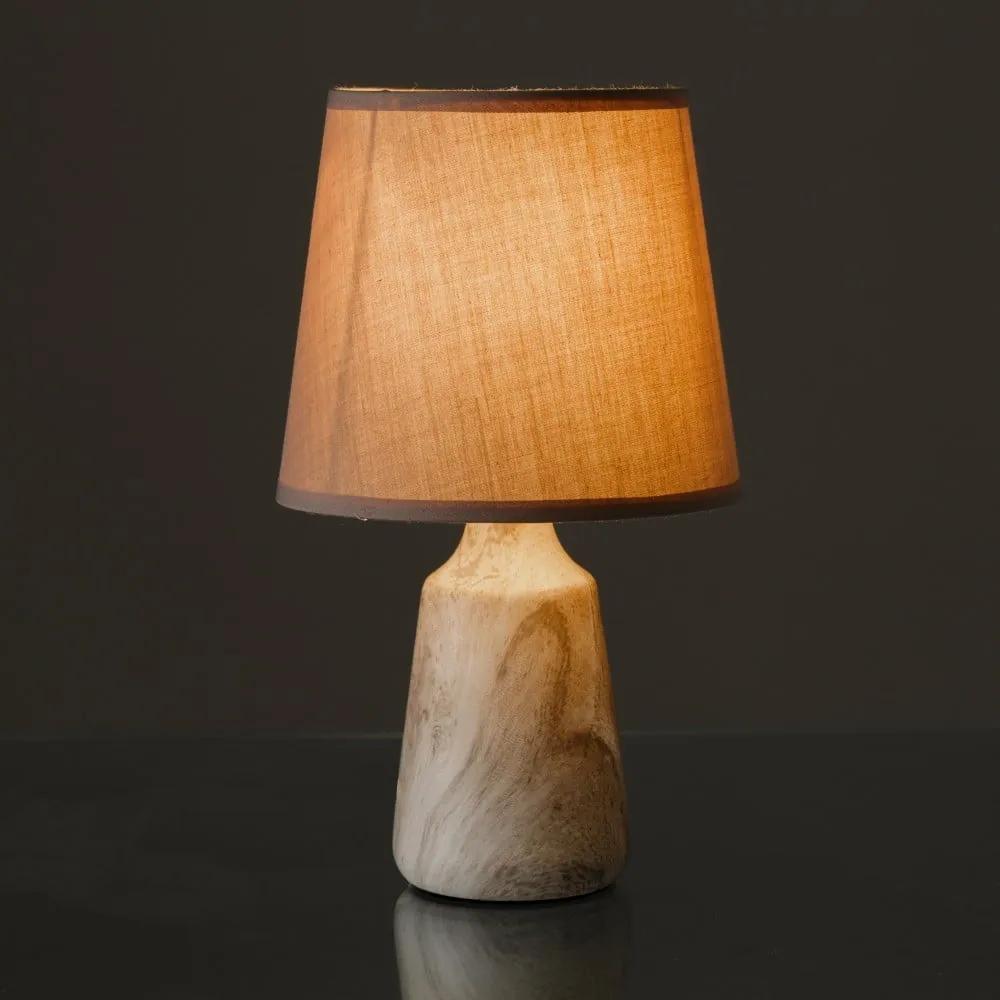 Бежова керамична настолна лампа с текстилен абажур (височина 28 cm) - Casa Selección