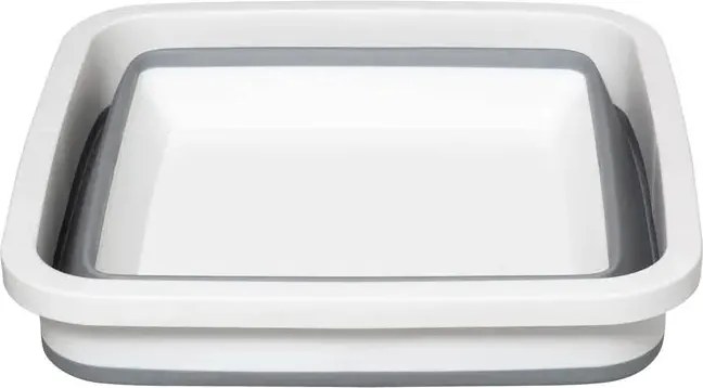 Купа 5five, Бяла/Сива, Квадратна, Сгъваема, 8 l
