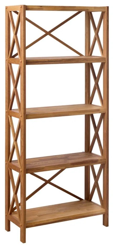 Стелаж от масивен дъб в естествен цвят 70x161 cm X-Shelf – Unique Furniture