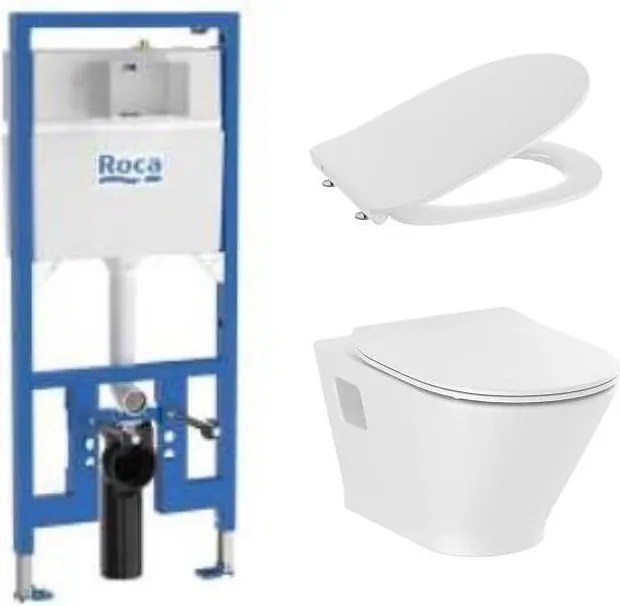 Комплект за WC Duplo S 90 mm 4 в 1 The Gap Round Rimless (бутон по избор) (A8900A0020 + A3460N7000 + A801D12003)