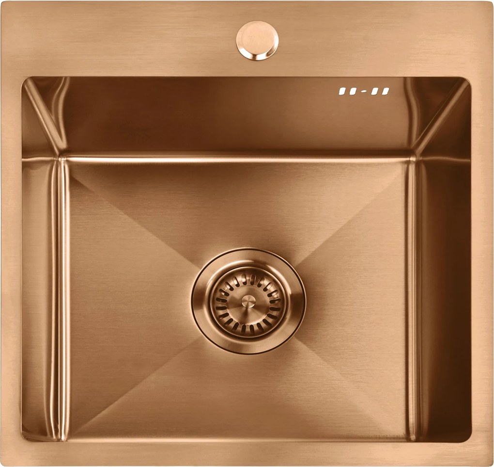 Стоманена мивка Leo 40 BRUSH COPPER