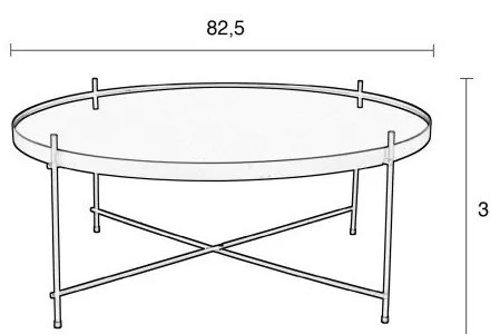 Масичка за кафе в меден цвят Cupid XXL - Zuiver