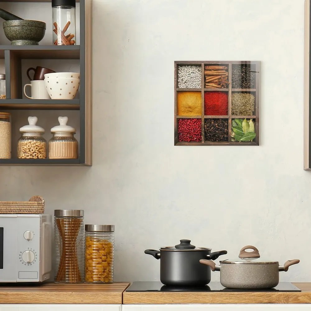 Картина върху стъкло 30x30 cm Spices Box – Styler