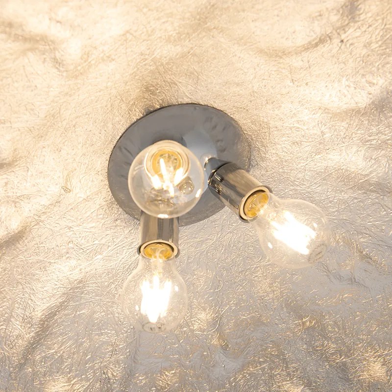 Модерен висящ лампион бял със сребро 70 см - Magna