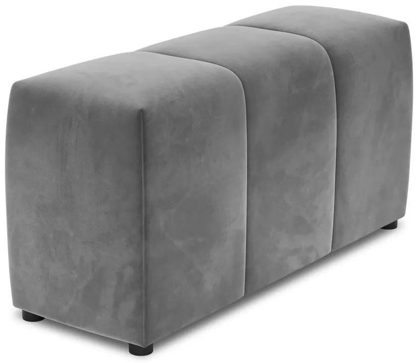 Сив кадифен подлакътник за модулен диван Rome Velvet - Cosmopolitan Design
