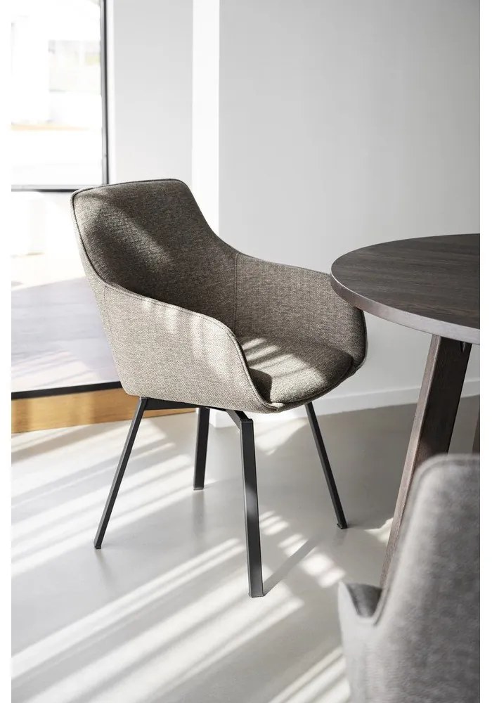 Бежови тапицирани трапезни столове в комплект 2 бр. Alison – Rowico