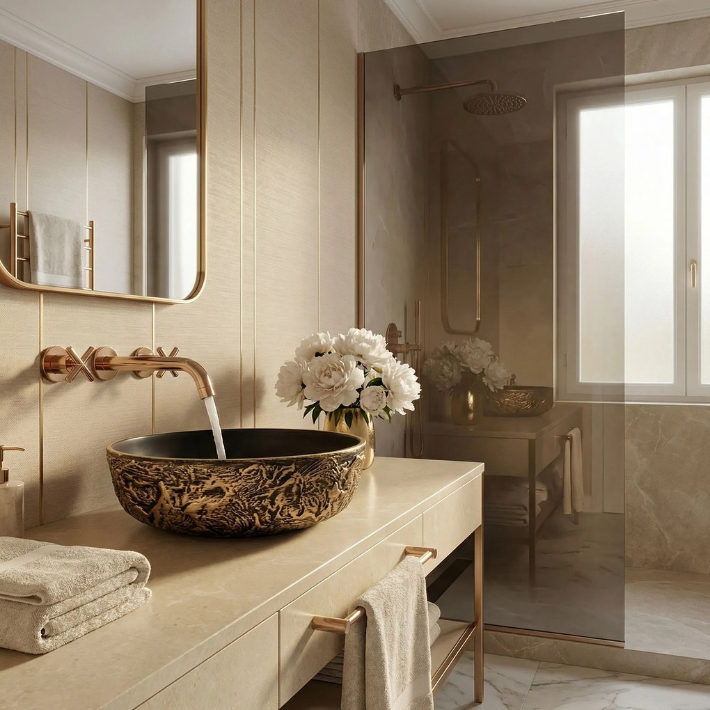 Умивалник за плот Rea Babilon Gold