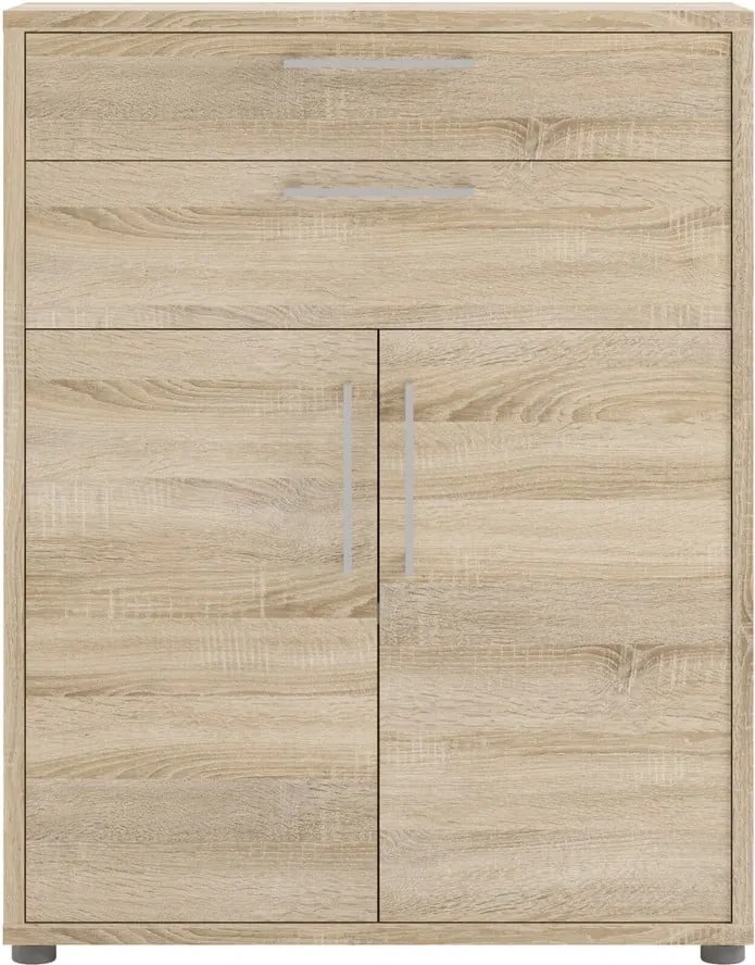 Модулна библиотека от дъбов декор в естествен цвят 89x113 cm Prima – Tvilum