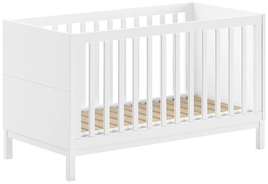 Бяло детско креватче от масивен бор 70x140 cm Eva – Vipack