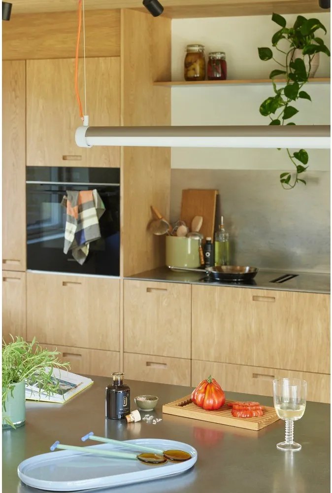 Сиво LED затъмняващо се висящо осветително тяло Interplay – Hübsch