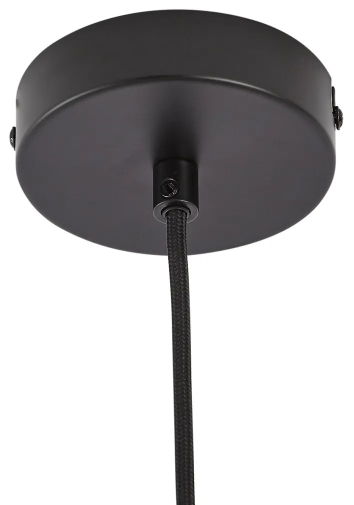 Ретро висяща лампа златиста с бежово стъкло - Jina