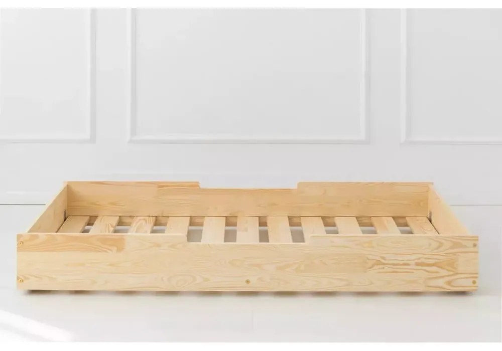 Детско двуетажно разтегателно легло с място за съхранение с включена подматрачна рамка в естествен цвят 90x200 cm CLPB – Adeko