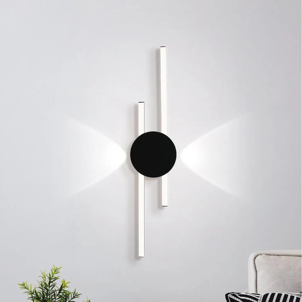 Eglo 902123 - LED стенен осветител VENTICELLO LED/20W/230V + LED/0,91W черен