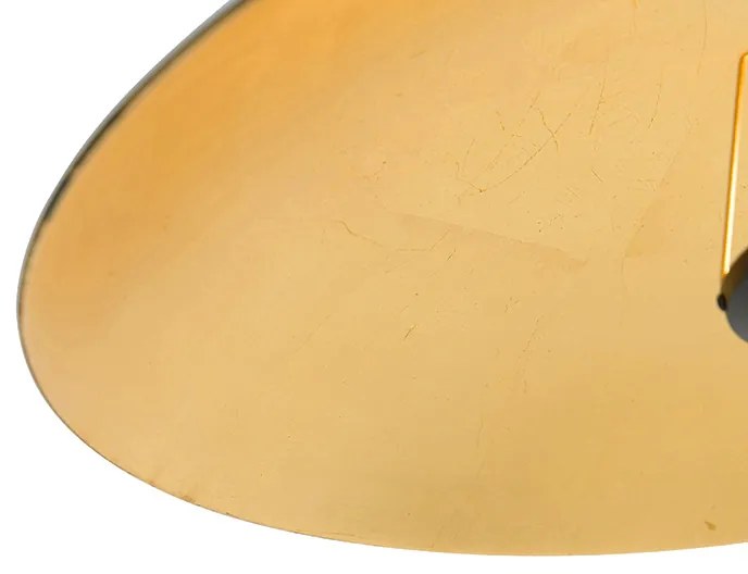 Винтидж висяща лампа черна със злато 60 см - Emilienne