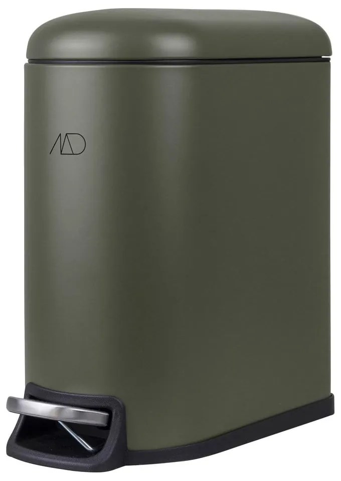 Тъмнозелено метално кошче за боклук с педал 5 l Mini Walther – Mette Ditmer Denmark