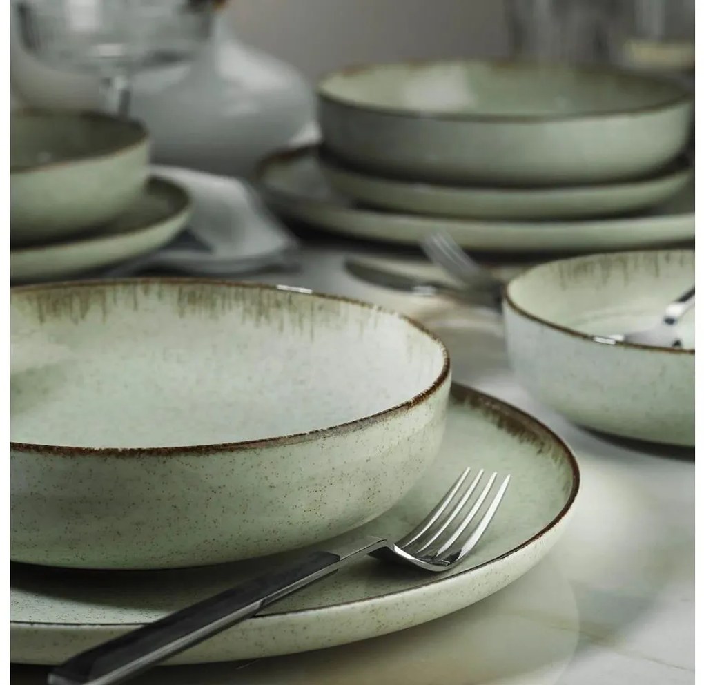 Сервиз за хранене 12 части зелен/порцелан