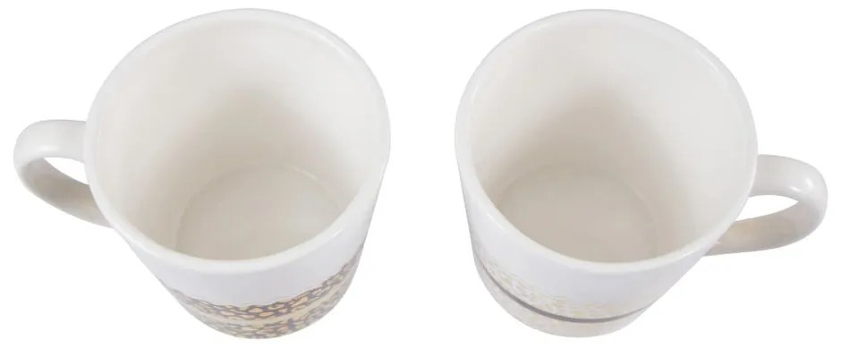Керамични чаши в бяло-златист цвят в комплект от 2 бр., 300 ml London - Premier Housewares