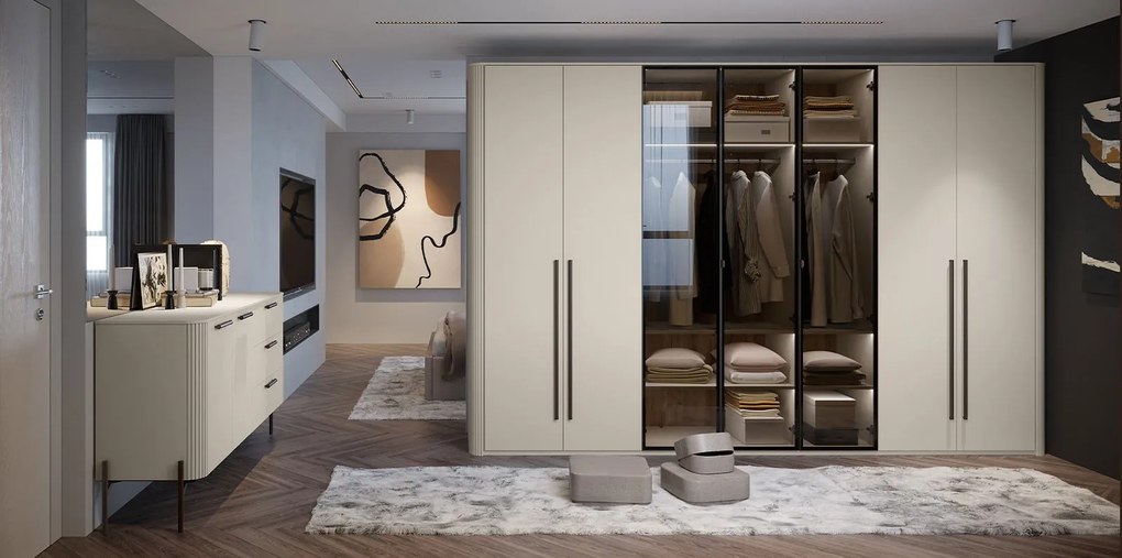 Гардероб Dutchess шесткрил 2 стъкло