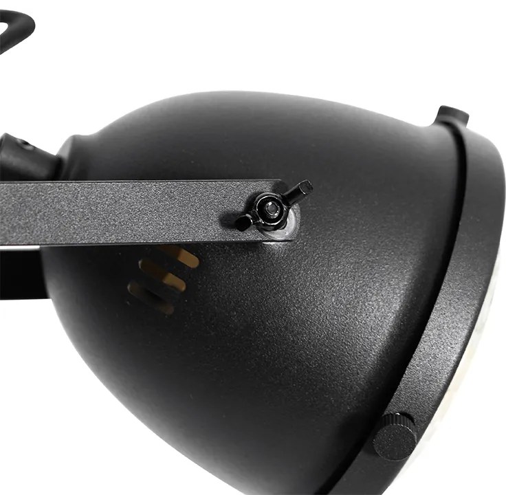 Индустриална подова лампа черна 2-лампи - Emado