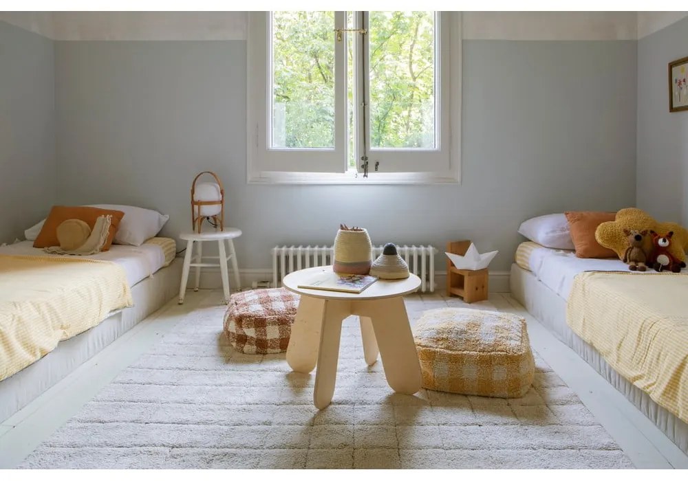 Кремав ръчно изработен памучен килим подходящ за пране 170x240 cm Mosaic – Lorena Canals