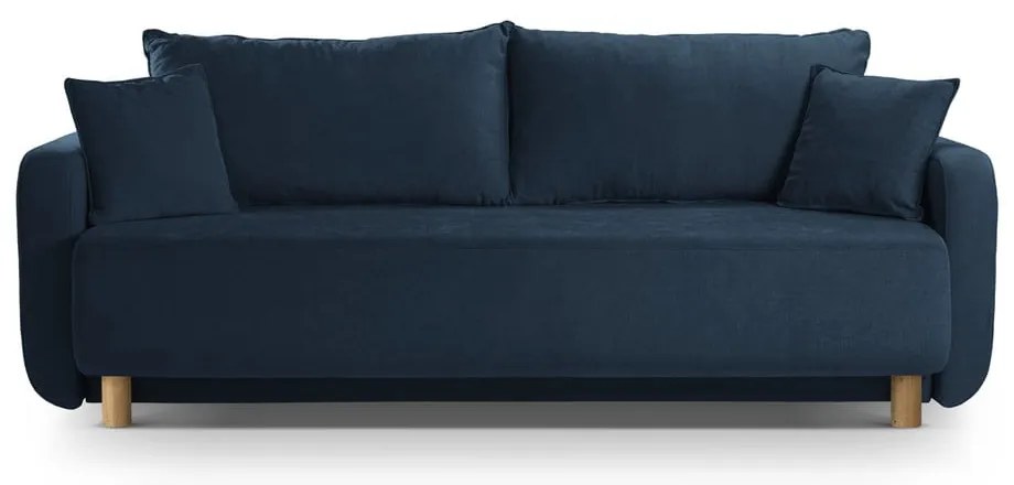 Тъмносин разтегателен диван с място за съхранение 231 cm Elen – Micadoni