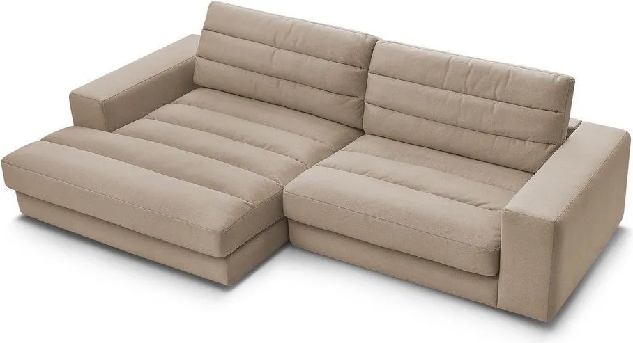 Кафяво-сив кадифен ъглов диван (ляв ъгъл) Sierra – Bobochic Paris