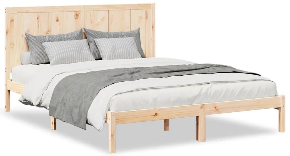 3309243 vidaXL Рамка за легло без матрак, 140x210 см, масивна дървесина