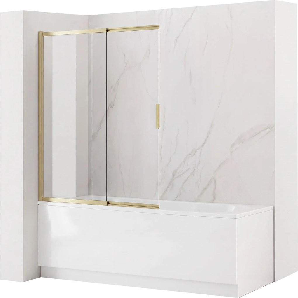 Плъзгащ се параван за вана REA Dario Brush Gold 80