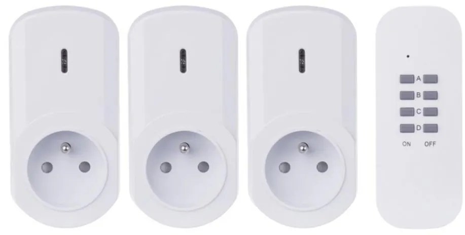 К-кт 3x Контакти с дистанционно управление 230V + 1x CR2032