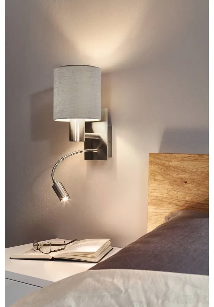 LED стенна лампа в сив и сребрист цвят PASTERI – EGLO