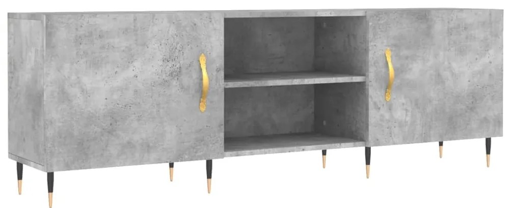 829080 vidaXL ТВ шкаф, Бетонно сиво, 150x30x50 см, инженерно дърво