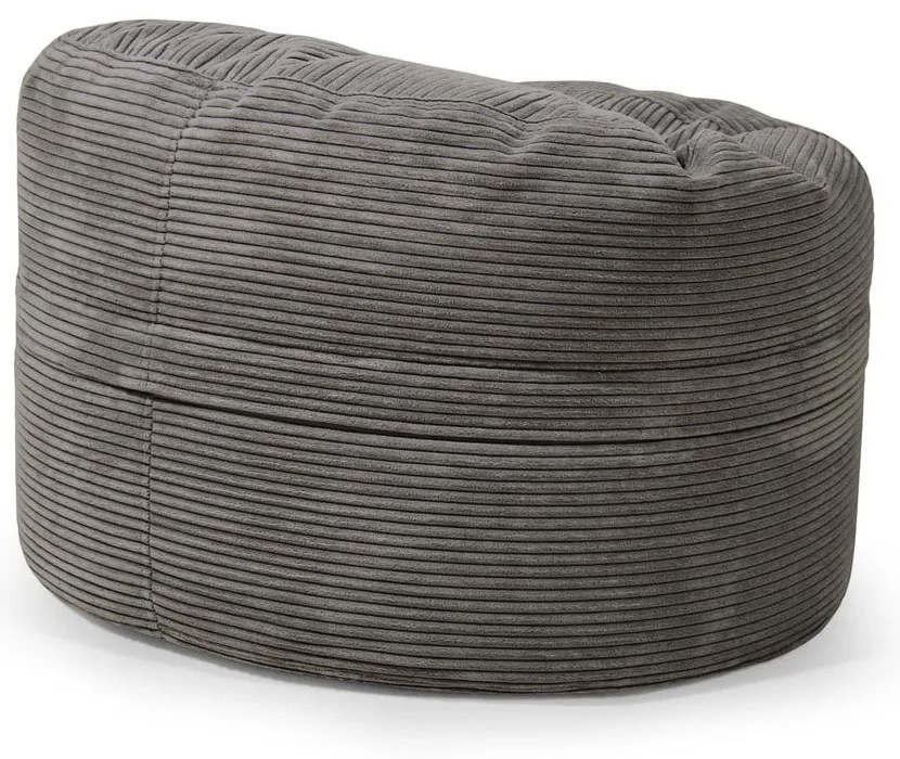 Кафяв детски пуф от рипсено кадифе Roll 80 – SLOWDOWN