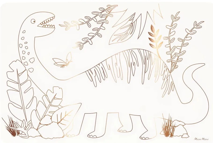 Хартиени подложки за хранене в комплект 8 бр. 28x42.5 cm Dinosaurs – Meri Meri