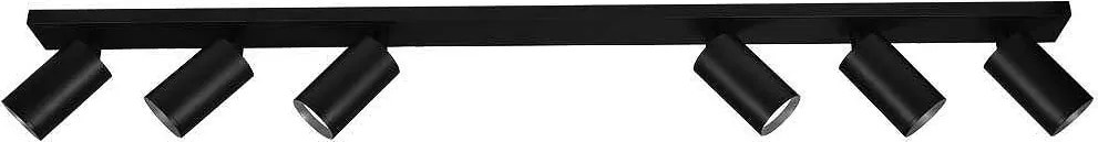 Линеен спот за таван LUX, черен, 6хGU10