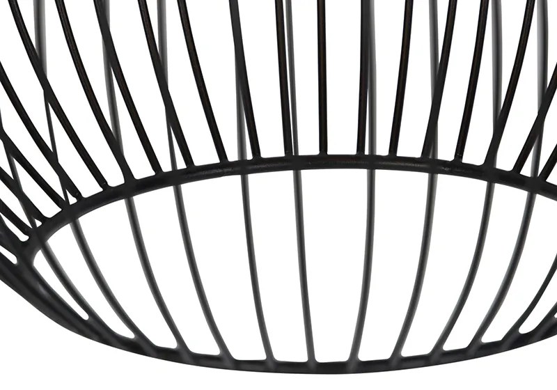 Дизайнерски кръгъл висящ аплик черен 30 см - Dos