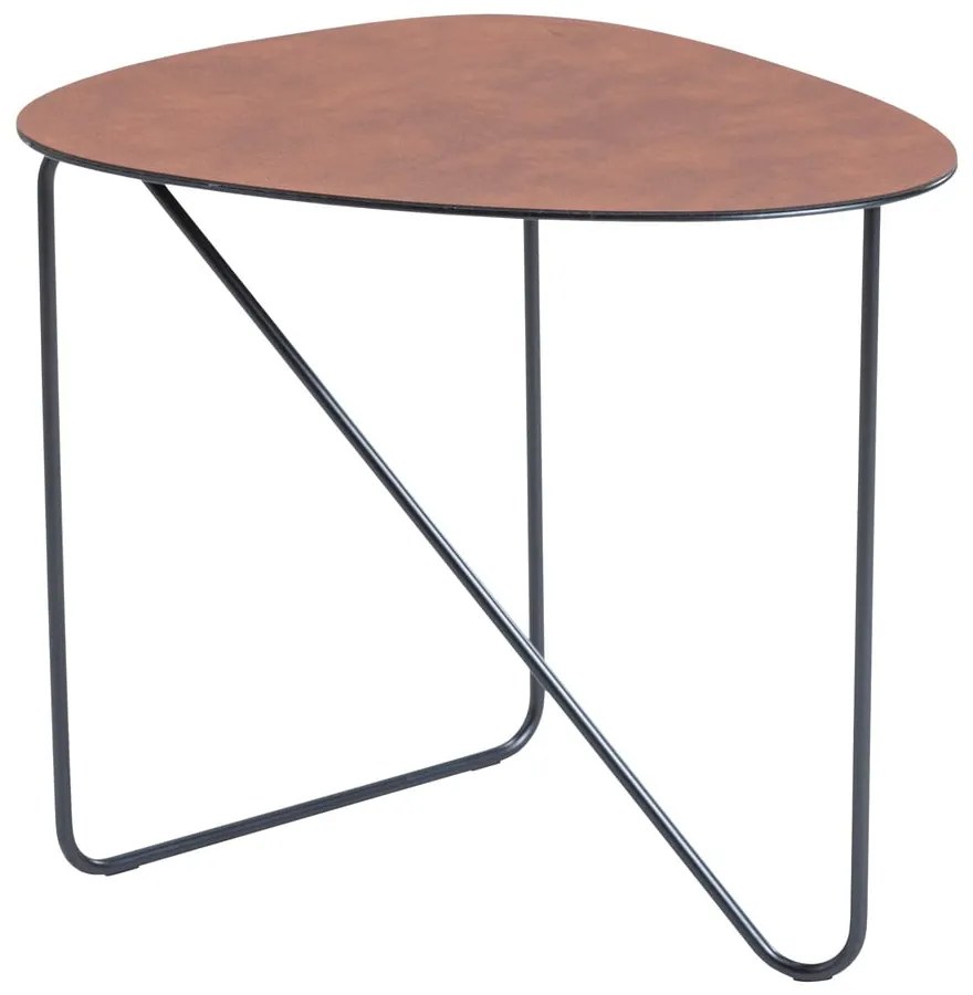 Метална масичка за кафе в цвят кафяв коняк 37x44 cm Curve M Bull – LIND DNA