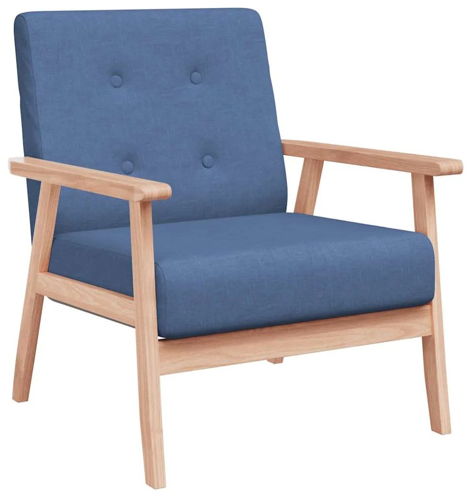 244654 vidaXL Фотьойл, син, текстил