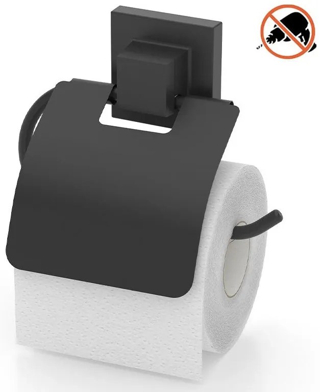 ПОСТАВКА ЗА ТОАЛЕТНА ХАРТИЯ TEKNO TEL EF-238-Matte black , с капак
