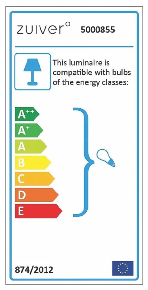 Черна подова лампа Arc - Zuiver
