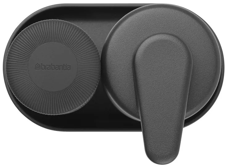 Комплект 2 бр дозатори Brabantia SinkStyle 1008504,  Подходящи за препарати за ръце и съдове, 200 мл, Минерализирано покритие, Тъмносив