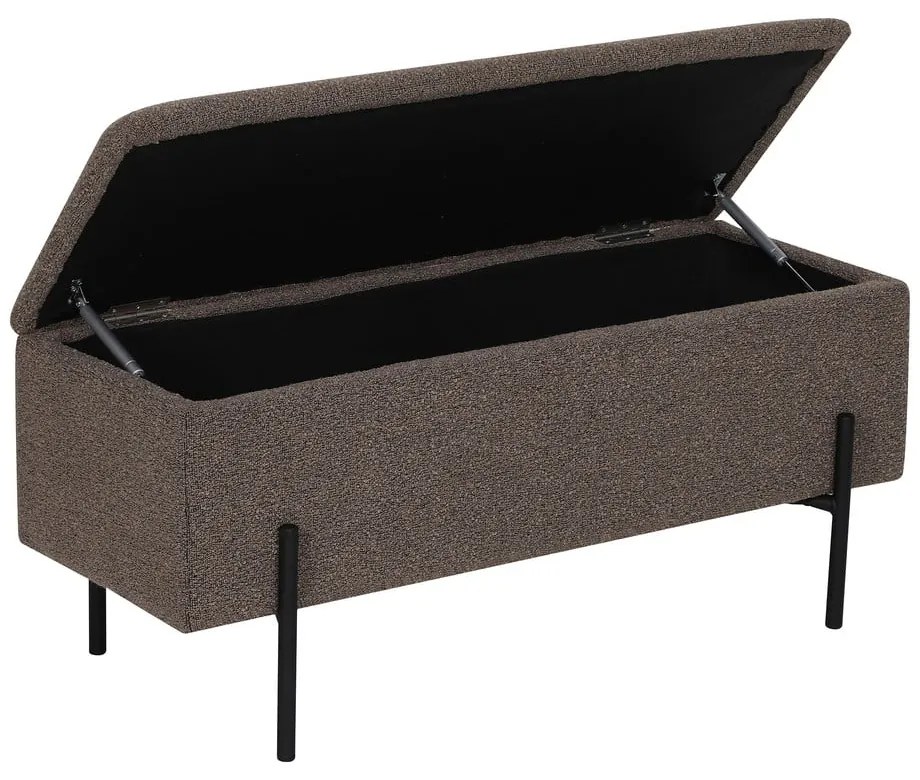 Кафява пейка от прежда с примки от букле Watford – House Nordic