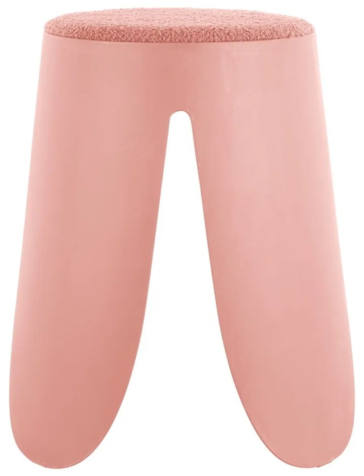 Светлорозова пластмасова табуретка Savor - Leitmotiv