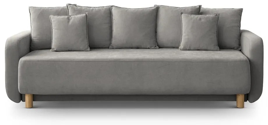 Сив разтегателен диван с място за съхранение 231 cm Elen – Micadoni