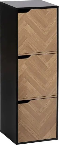Рафт 5five Mix'n Door Chevrons, 3 отделения, Черен