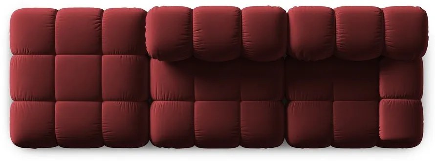 Червен кадифен диван 282 cm Bellis - Micadoni Home