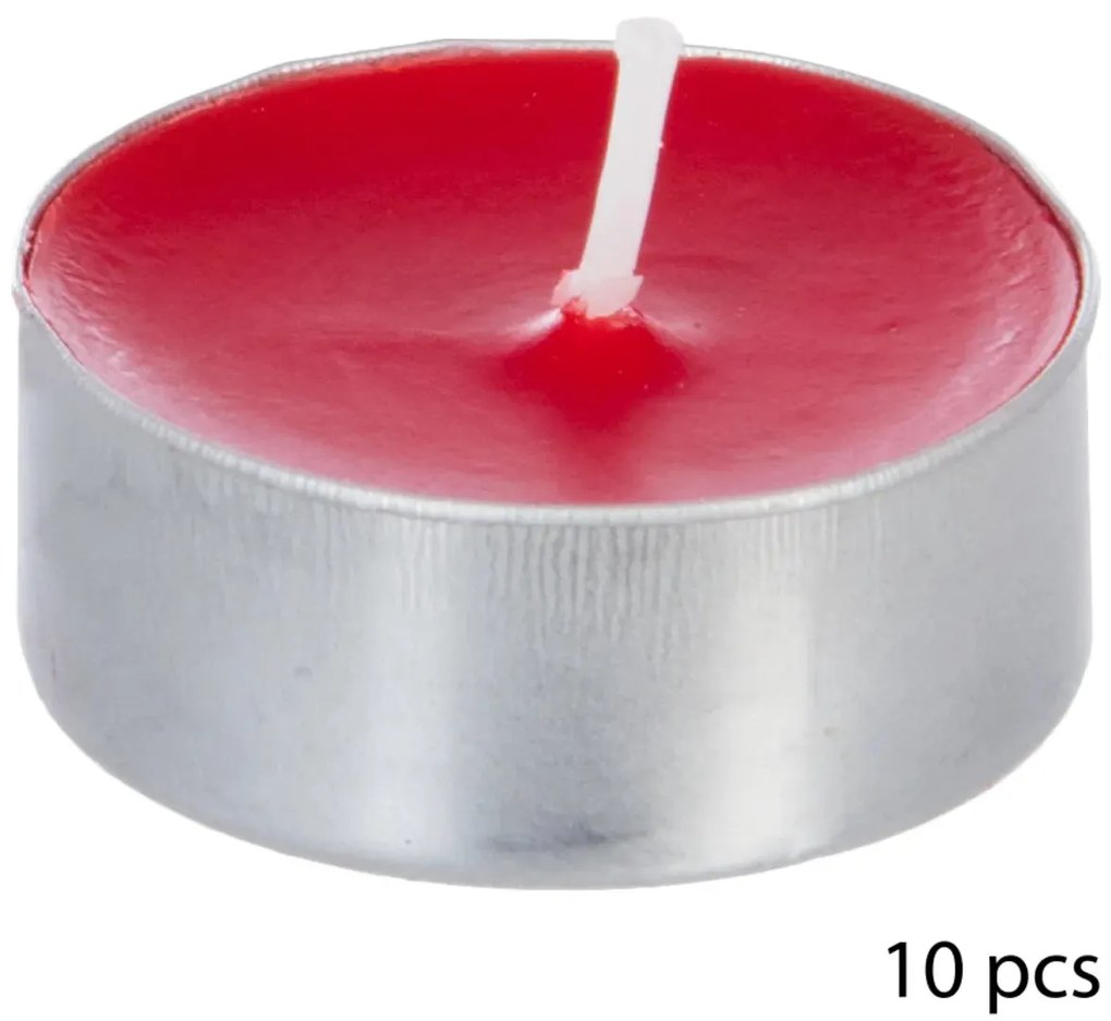 Комплект ароматни чаени свещи atmosphera Nina, 10 бр - Red Berries