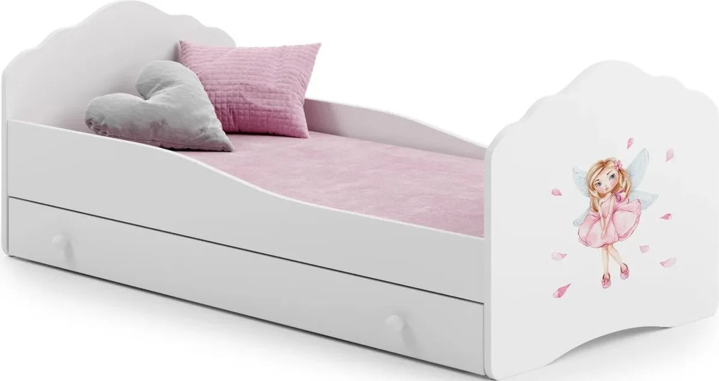 Kids bed Leomari-Розово - бяло