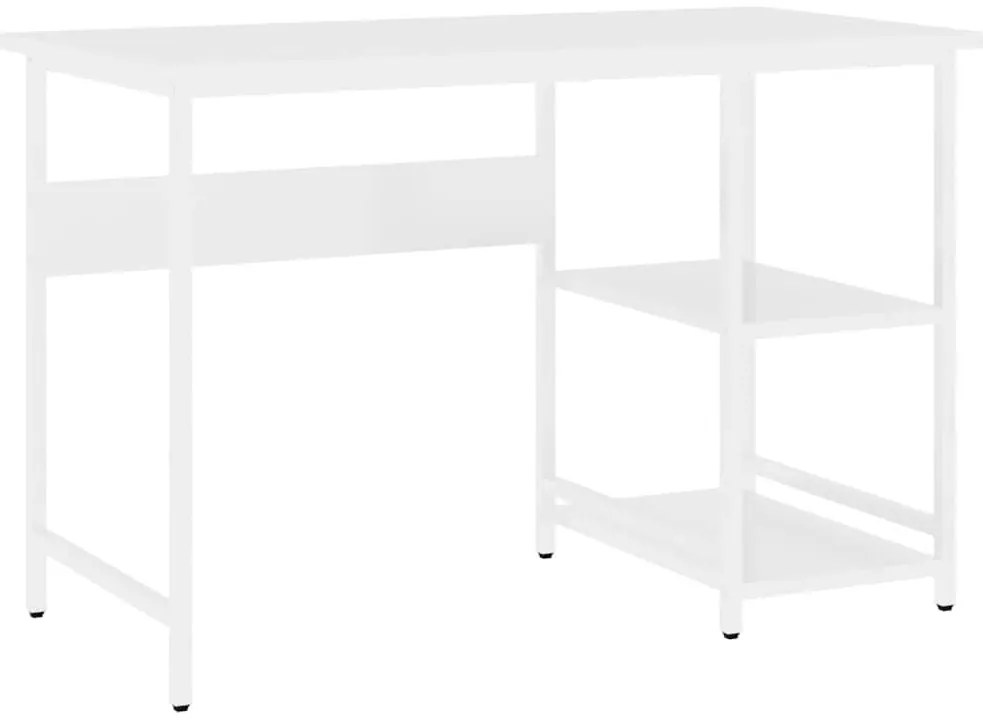 20551 vidaXL Компютърно бюро, бяло, 105x50x72 см, МДФ и метал
