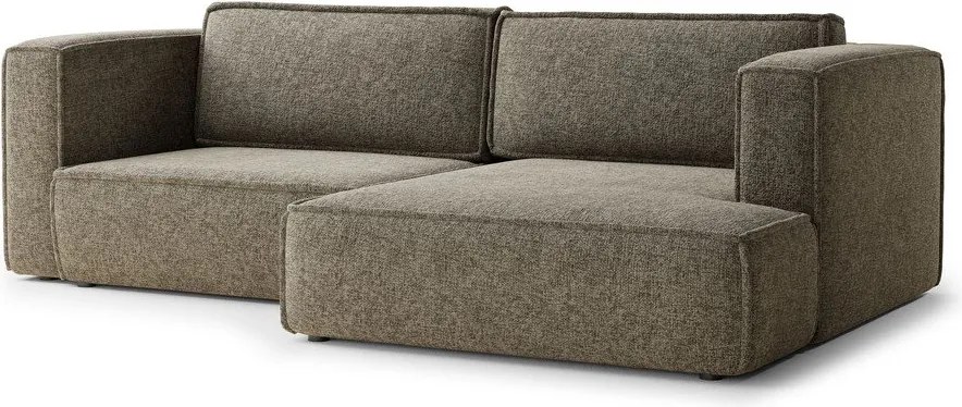 Кафяв шенилов сгъваем/с място за съхранение ъглов диван (десен ъгъл) Velto – Maison de Rêve