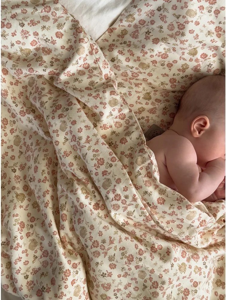 Бежово детско спално бельо от органичен памук 70x100 cm Augusta – Cam Cam Copenhagen